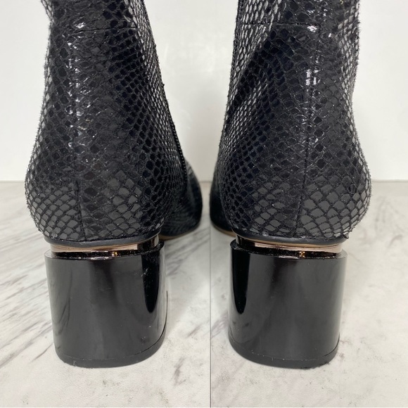 Franco Sarto Marquee Snake Print Square Toe Bootie 6 1/2 - Picture 4 of 14